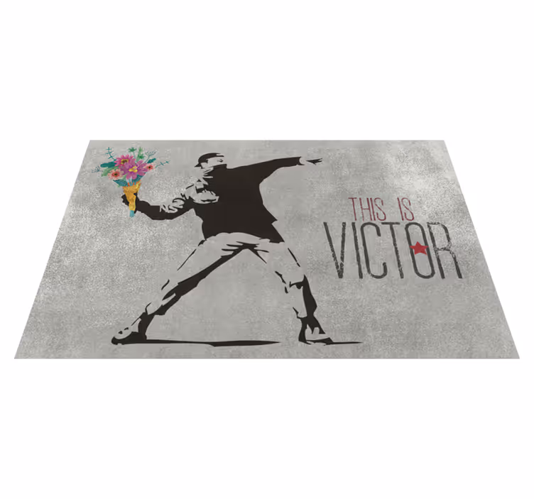 Banský květ kytice vinyl koberec s názvem - TenStickers