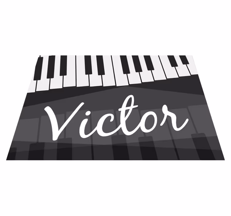 Nádherné klávesy klavíru vinyl koberec s názvem - TenStickers