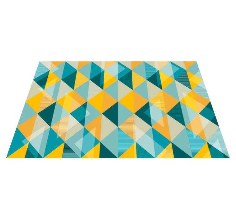Příběh trojúhelníků geometrický vinyl koberec - TenStickers