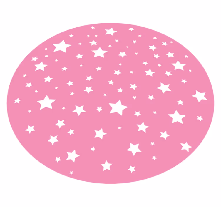 Růžové hvězdy děti vinyl koberec - TenStickers