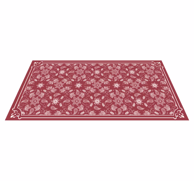 Krásný paisley květiny vinyl koberec obývací pokoj - TenStickers