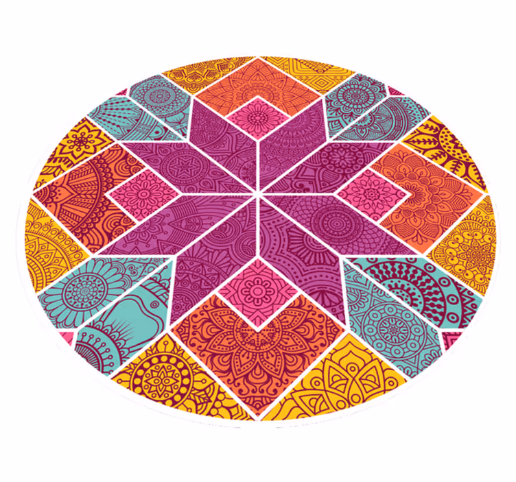 Paisley mozaika vinyl koberec - TenStickers