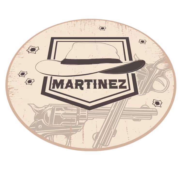 Přizpůsobitelný western Vinylový koberec se jmény - TenStickers