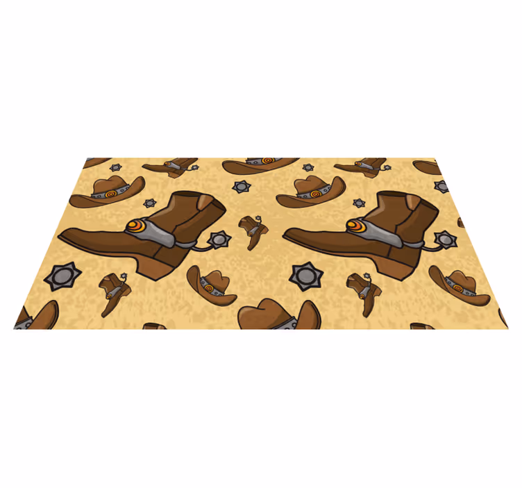 Klobouk a boty vzor děti vinyl koberec - TenStickers
