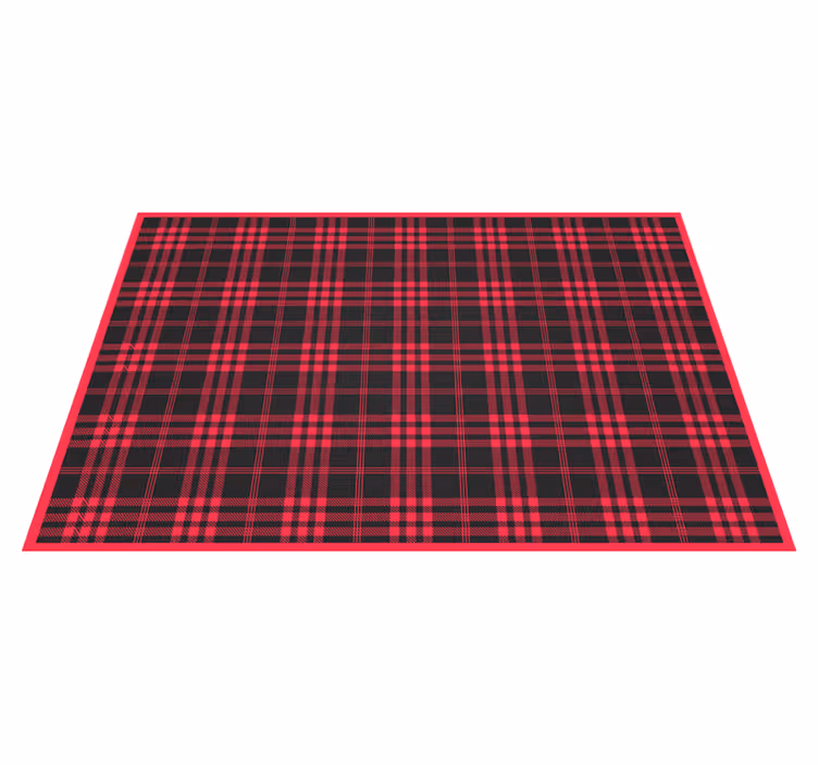 Vánoční tartan vzor pruhy vinyl koberec - TenStickers