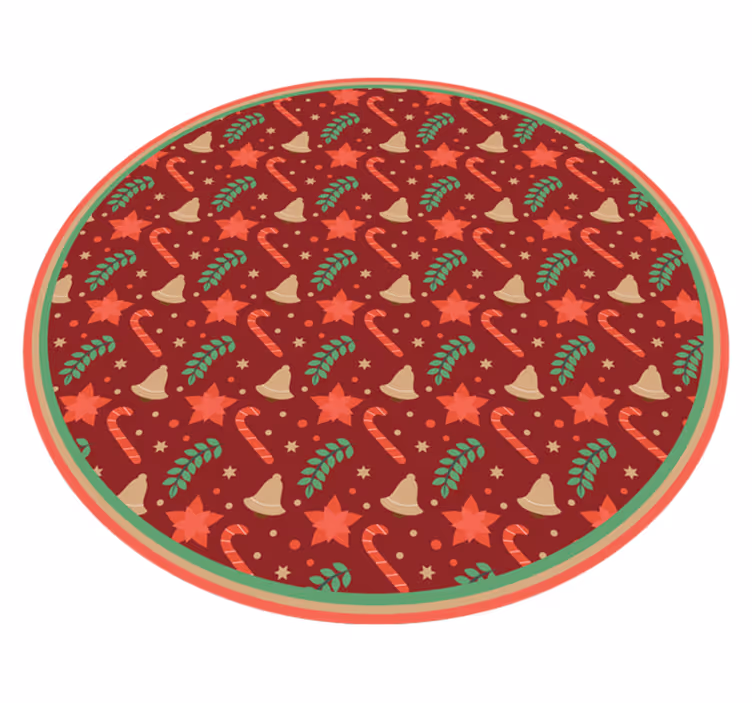 Vánoční cukroví vzor červený vinyl koberec - TenStickers