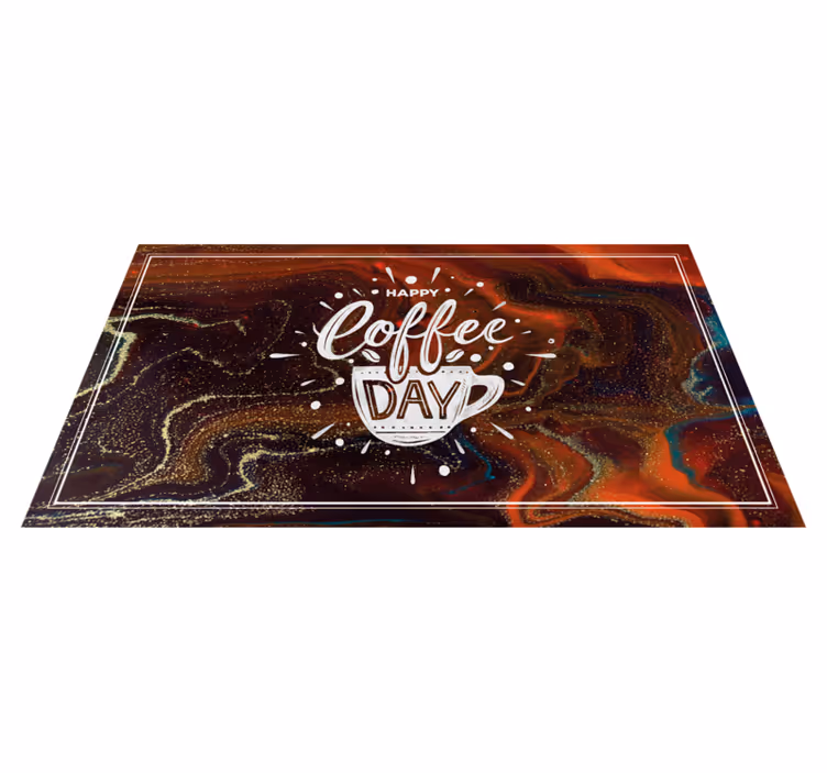 Vlastní vinylový koberec z mramoru z kávy - TenStickers