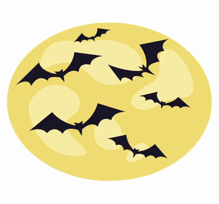Halloween bat noc vzor vinylový koberec - TenStickers