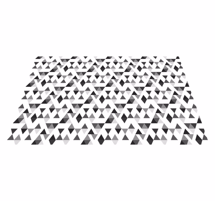 černé a bílé trojúhelníky geometrický vinylový koberec - TenStickers