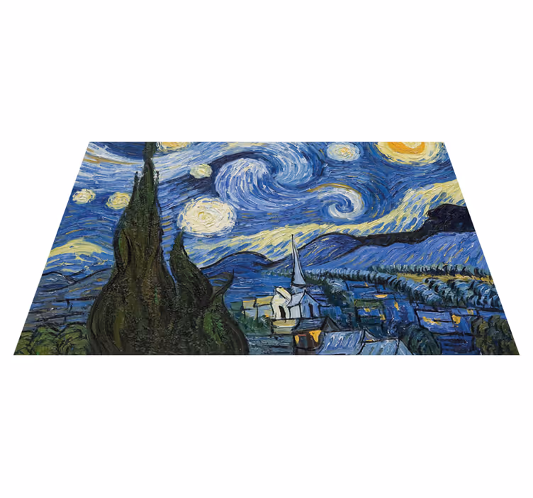 Vinylový koberec van gogh starry night pro jídelnu - TenStickers