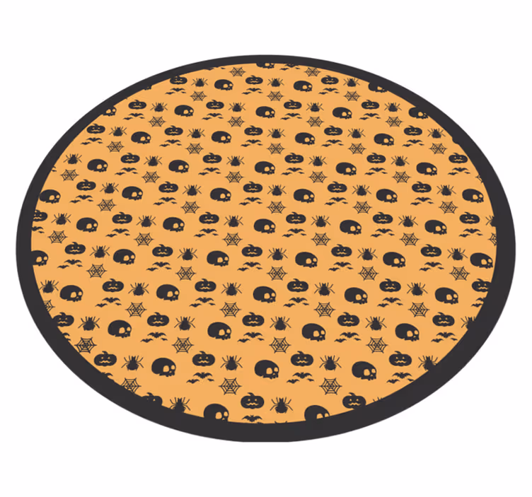 Lebky, netopýři a pavouci vinylový koberec halloween - TenStickers
