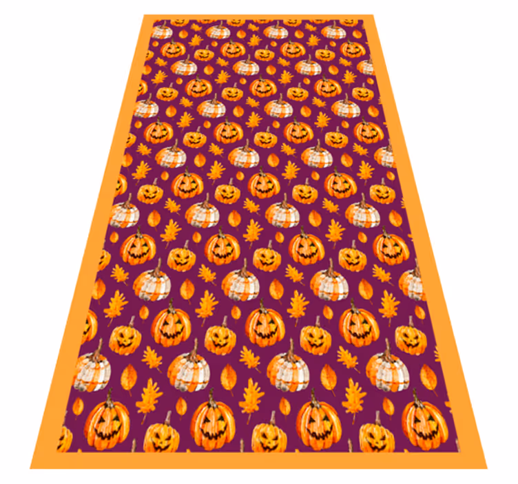 Dýňový halloweenský vinylový koberec - TenStickers