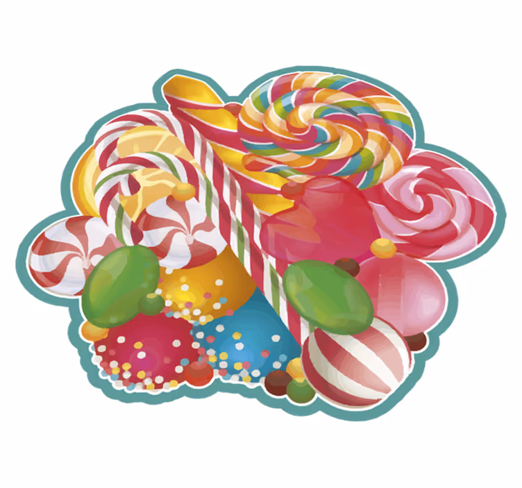 Zabalený bonbón na vánoční stromeček - TenStickers