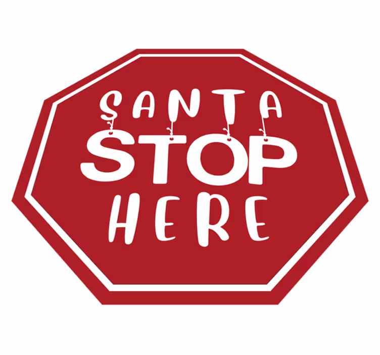 Santa stopka Vinylový koberec Vánoce - TenStickers