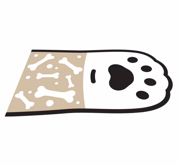 Psí tlapa a kostní zvířecí koberec - TenStickers