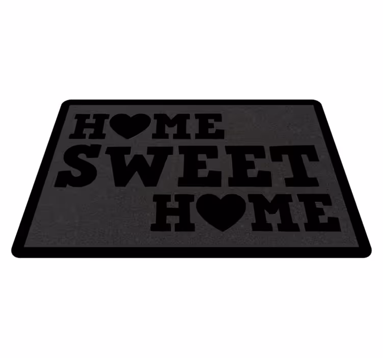 Domov sladký domov Vinylový koberec s frázemi - TenStickers