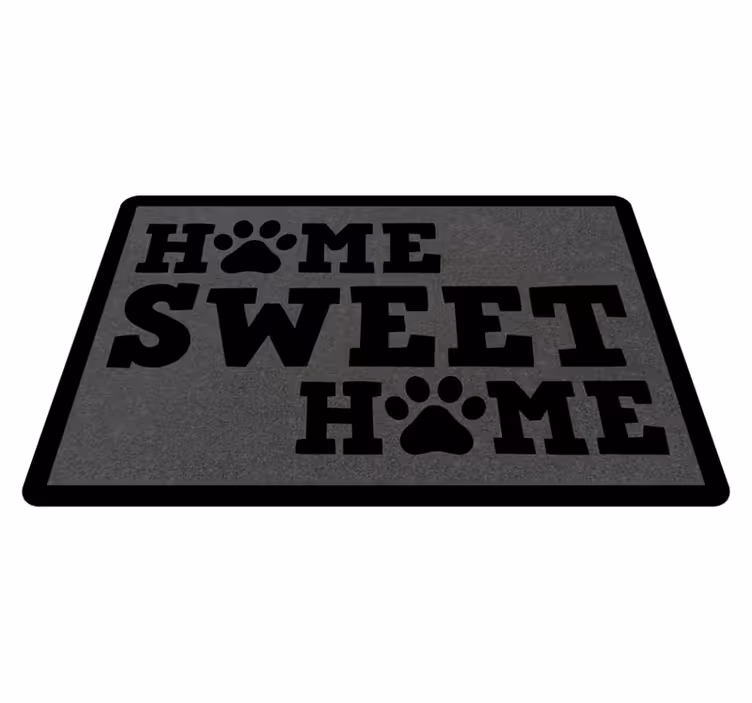 Domov sladký domov s tlapkami vlastní koberec - TenStickers
