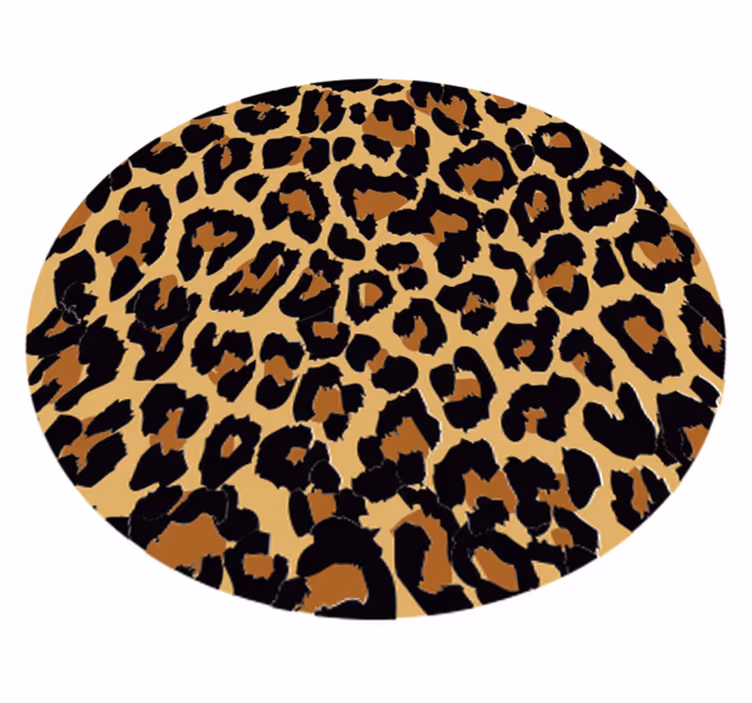 Kruh leopardí skvrny Vinylový koberec se zvířecím potiskem - TenStickers