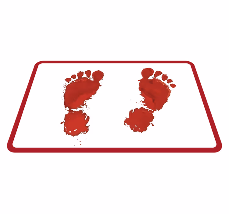 Krvavé stopy halloweenské koberce - TenStickers