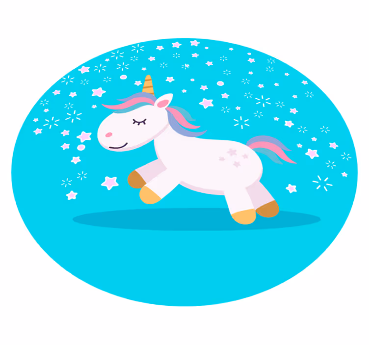 Ilustrace jednorožce Vinylový koberec pro děti - TenStickers