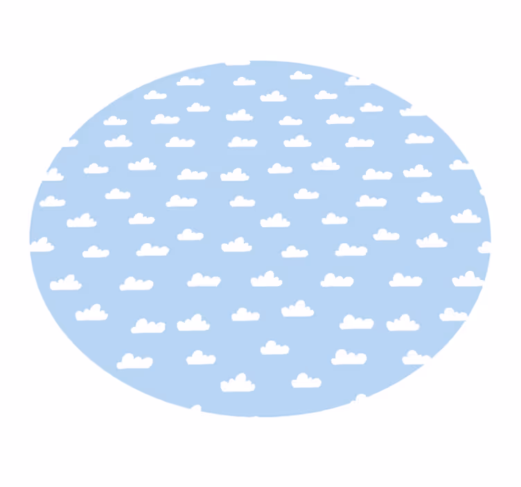 Vinylový koberec modré a bílé mraky - TenStickers