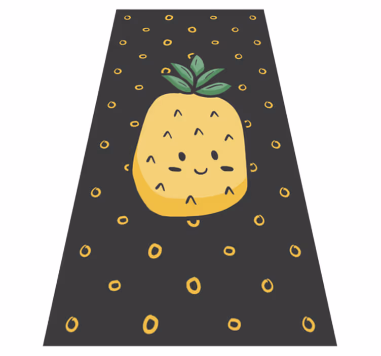 Vinylový koberec ananas s listy květinový koberec - TenStickers