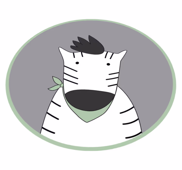 Veselá zebra Vinylový koberec pro děti - TenStickers
