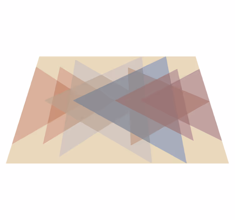 Geometrický přesah Geometrický vinylový koberec - TenStickers