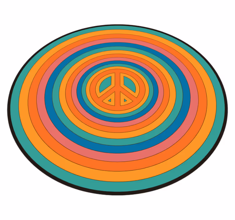 Symbol míru kruhový koberec - TenStickers