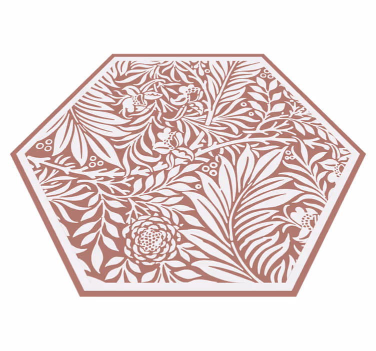 šedý ornament moderní vinylový koberec - TenStickers