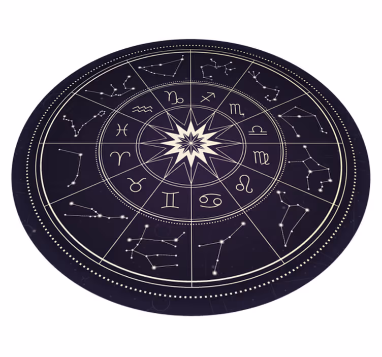 Horoskop etnický vinylový koberec - TenStickers