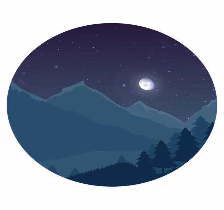 Noční obloha přírodní vinylový koberec - TenStickers