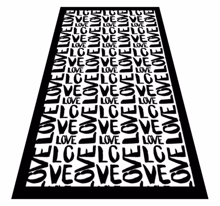Expresivní milostný text Vinylový koberec s frázemi - TenStickers