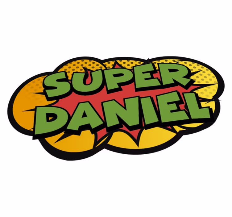 Přizpůsobitelný superhrdina Vinylový koberec se jmény - TenStickers