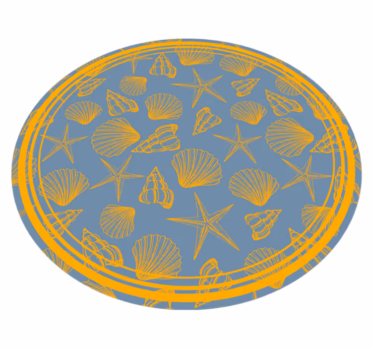 Kruh s mořským motivem Zvířecí vinylový koberec - TenStickers
