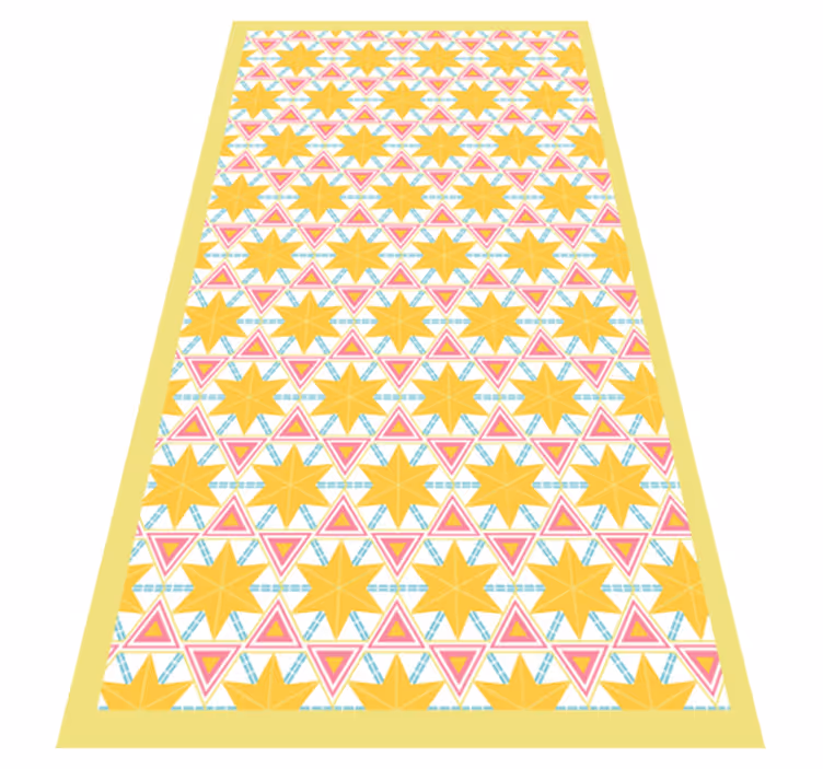 Geometrický vzor starburst Kuchyňský vinylový koberec - TenStickers