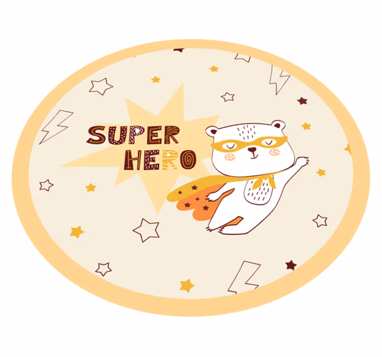 Superhrdinský medvěd Vinylový koberec pro děti - TenStickers