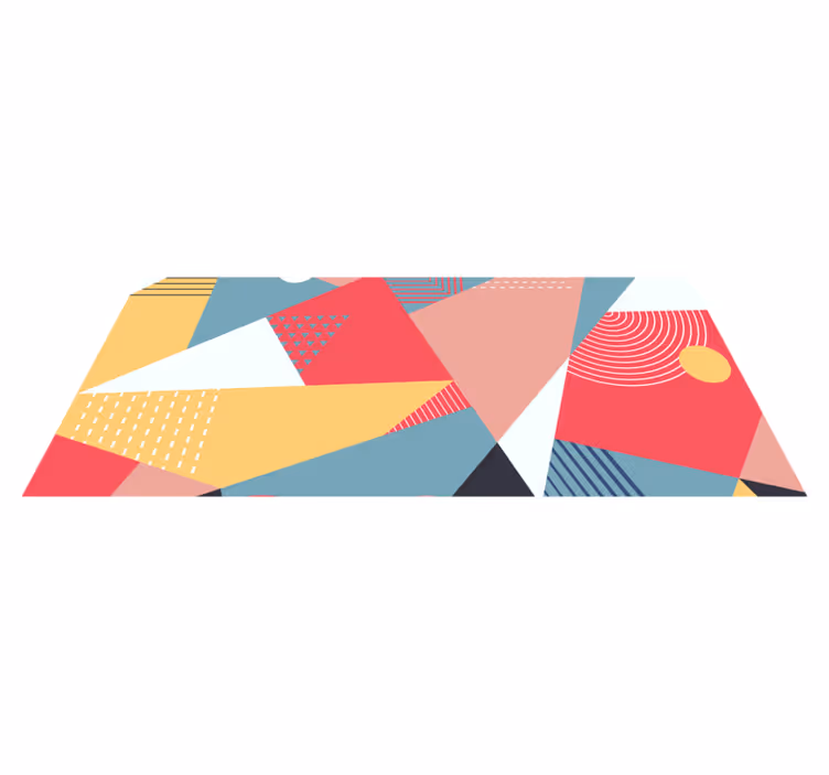 Geometrický barevný moderní koberec - TenStickers