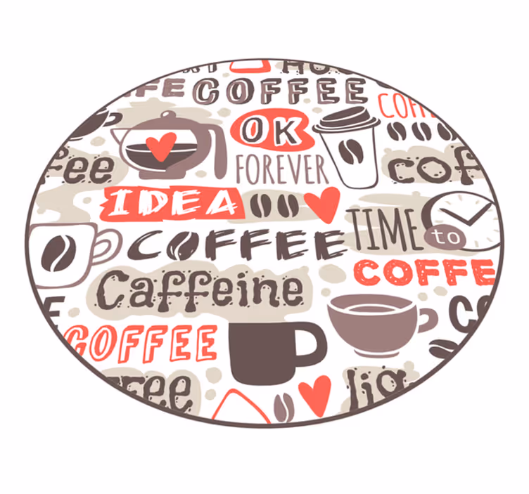 Vinylový koberec s motivem kávy - TenStickers