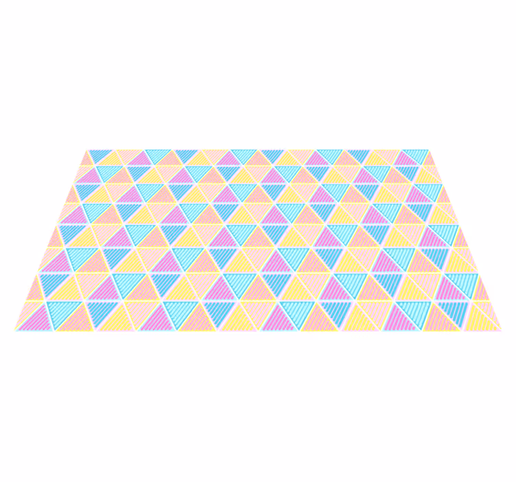 Barevný trojúhelník vzor Geometrický vinylový koberec - TenStickers