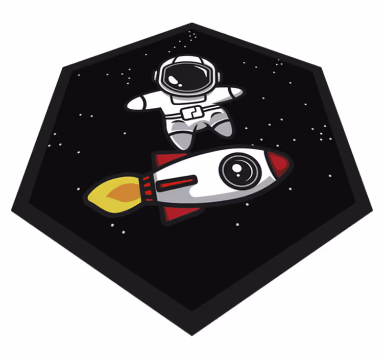 Raketa ve vesmíru dětský vinylový koberec - TenStickers