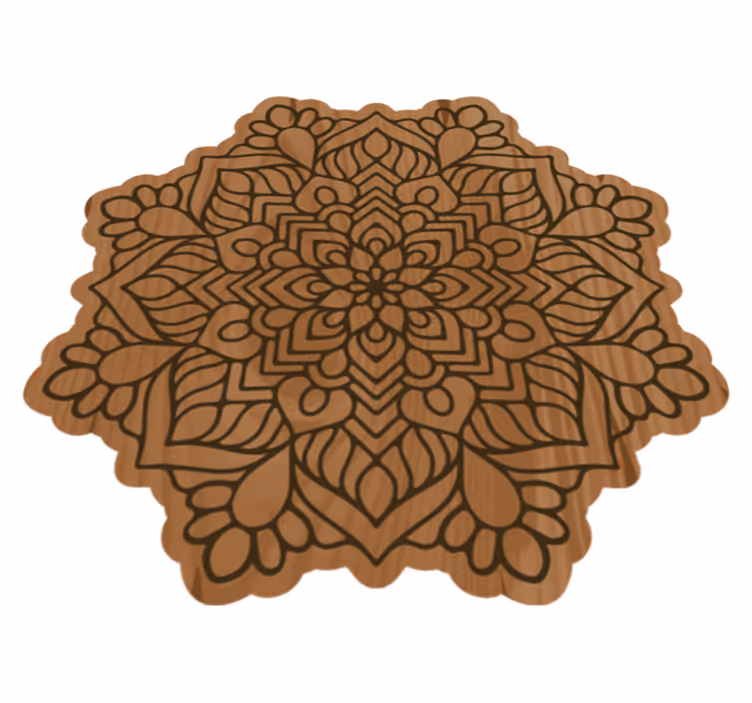Složitost mandaly Mandala vinylový koberec - TenStickers