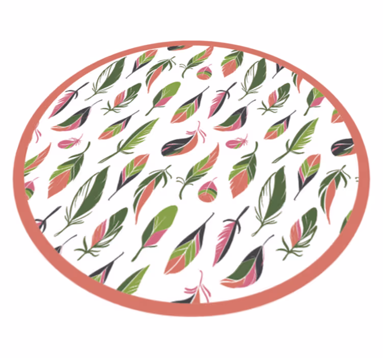 Elegantní vinylový koberec z peří - TenStickers