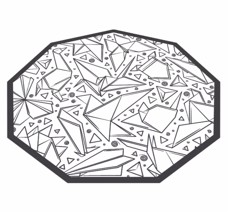 Moderní vinylový koberec ve tvaru origami - TenStickers