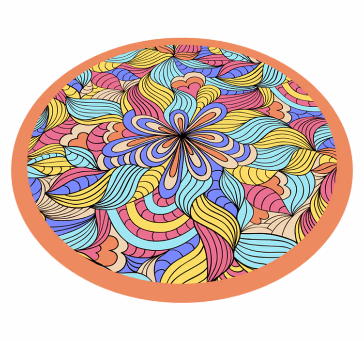 Psychedelický koberec z džungle mandaly - TenStickers