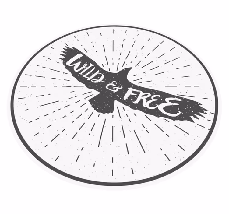 Wild&free kruh Vinylový koberec s frázemi - TenStickers