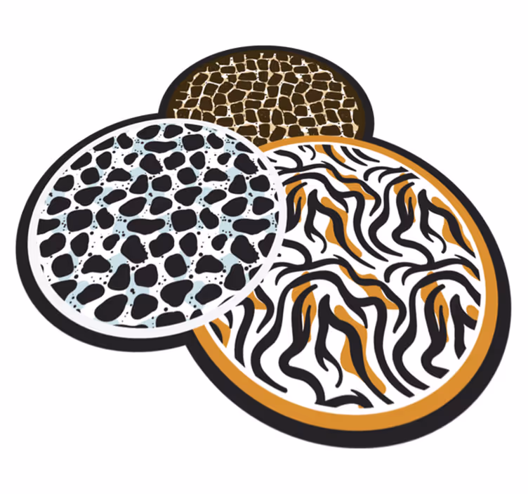 Trio motivů safari Vinylový koberec se zvířecím potiskem - TenStickers