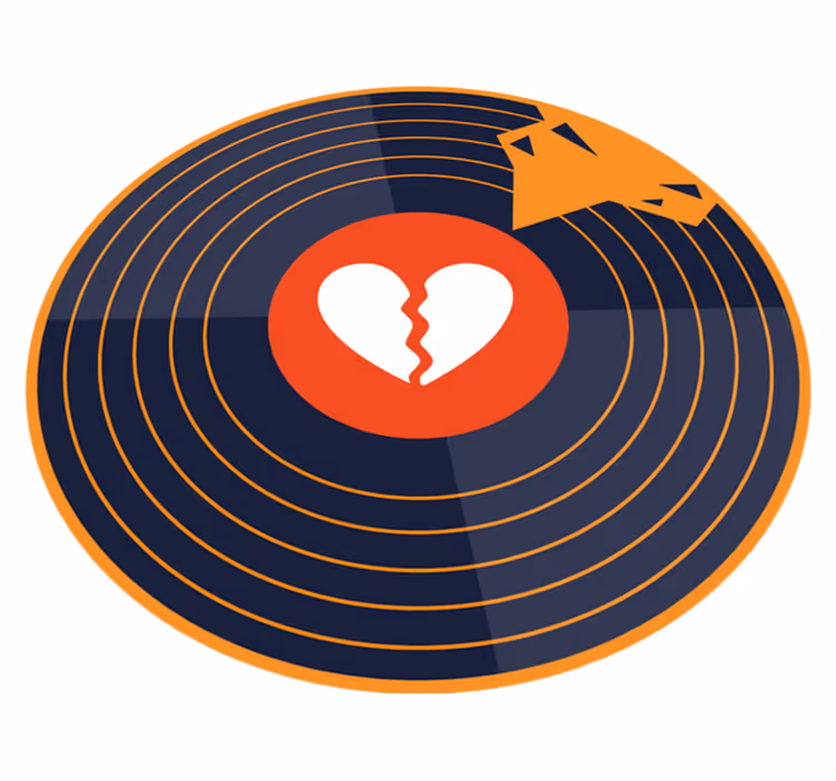 Zlomený srdce vinyl moderní koberec - TenStickers