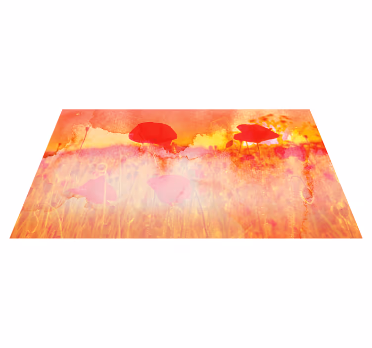 Abstraktní louka Přírodní vinylový koberec - TenStickers