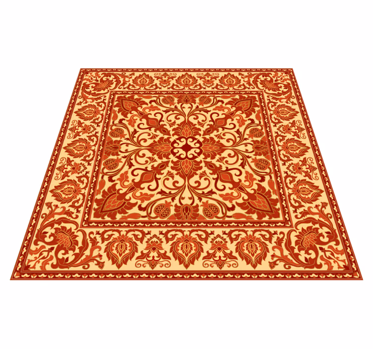 červený old-school vzor vintage koberec - TenStickers
